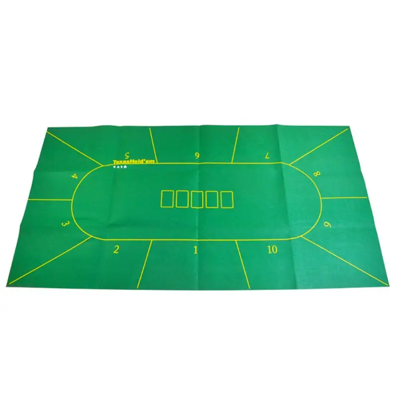70x35In Professional Mat 10 Player Portable Flannel Texas Hold'em Table Top Layout Play Card Games texas holdem table pad