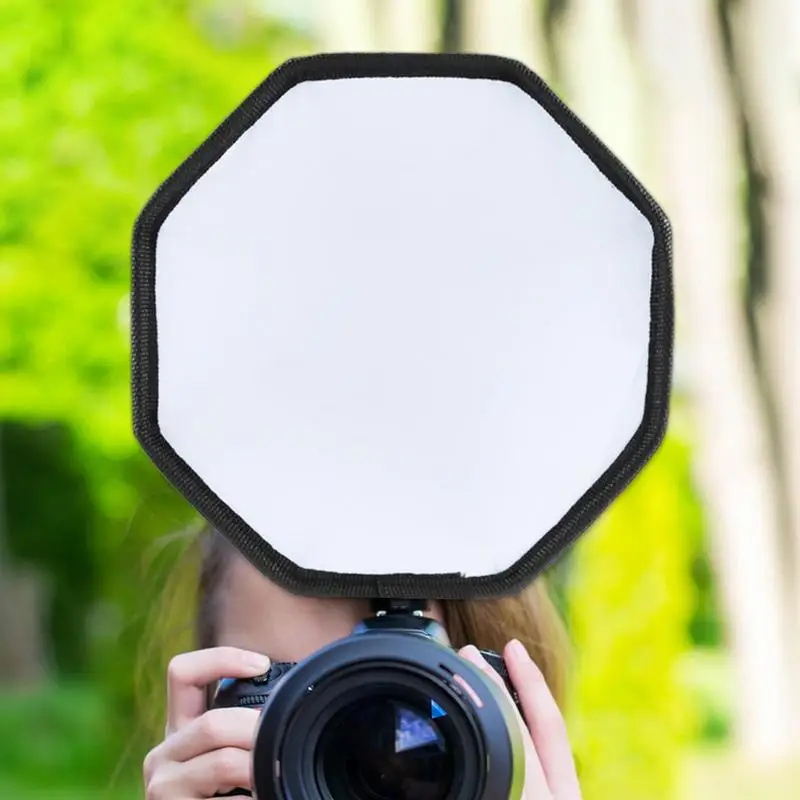 Speedlight Softbox Foldable Camera Flash Light Softbox Octagonal Soft Light Cover Fit For Most Cameras Enhanced Flash Photograph
