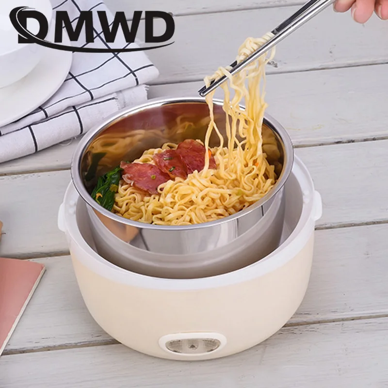 MINI Rice Cooker Insulation Heating Electric Lunchbox 2 Layers Portable Steamer Multifunction Automatic Food Container 110/220V