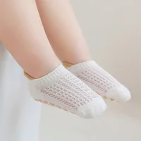 3 paires de chaussettes en coton à maille fine pour bébés, confortables, respirantes, pour enfants, garçons et filles, chaussettes de sol antidérapantes 6