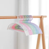 10PCS Plastic Hanger Wide Shoulder Clothes Hanger 42CM Length Simple Style Storage Using Black White PP Coat Round Hanger 2
