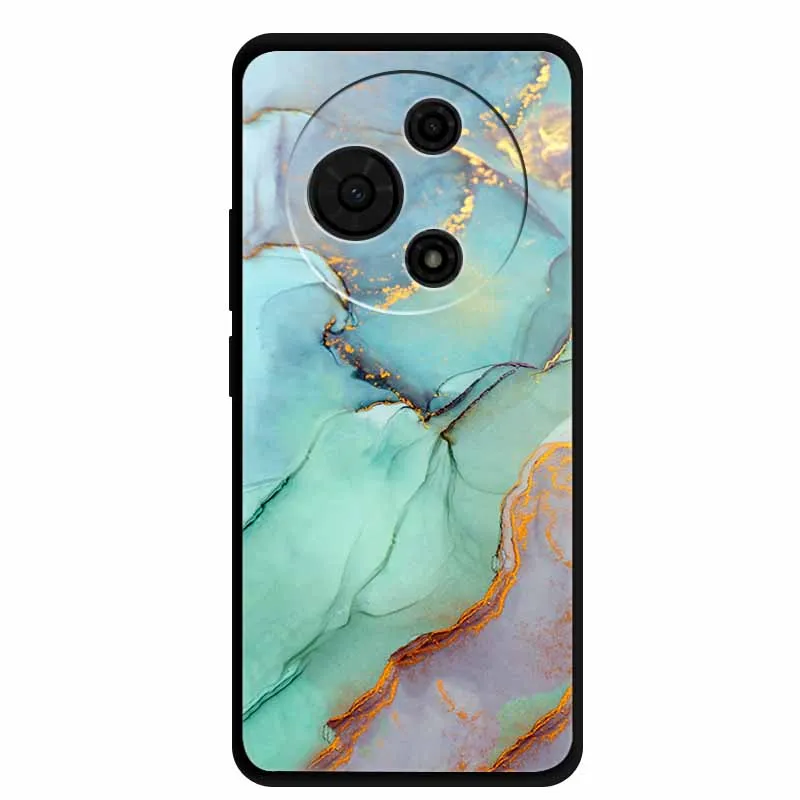 Gradient Marble Painted Silicone Phone Case - Shockproof Soft Cover
