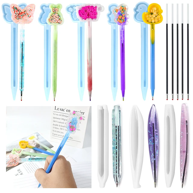 Transparent Pen Silicone Mould Set DIY Ballpoint Pen Mold Epoxy Resin Molds  for Jewelry Casting Transparent Pen Holder Making - AliExpress