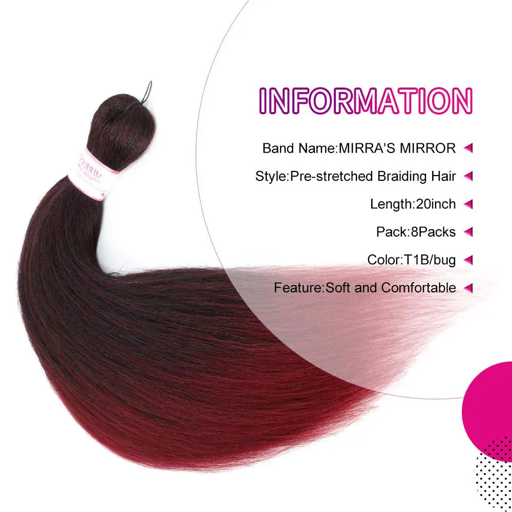 Pre Stretched Braiding Hair Extensions For For African Braids Ombre Synthetic Bundles Yaki Straight Easy to Braid Wholesale Hair 4