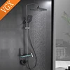 VGX Digital Shower System Intelligent Bathroom Temperature Display Shower Faucet Set Rainlfall Bathroom Mixer Bidet Shower Set 2