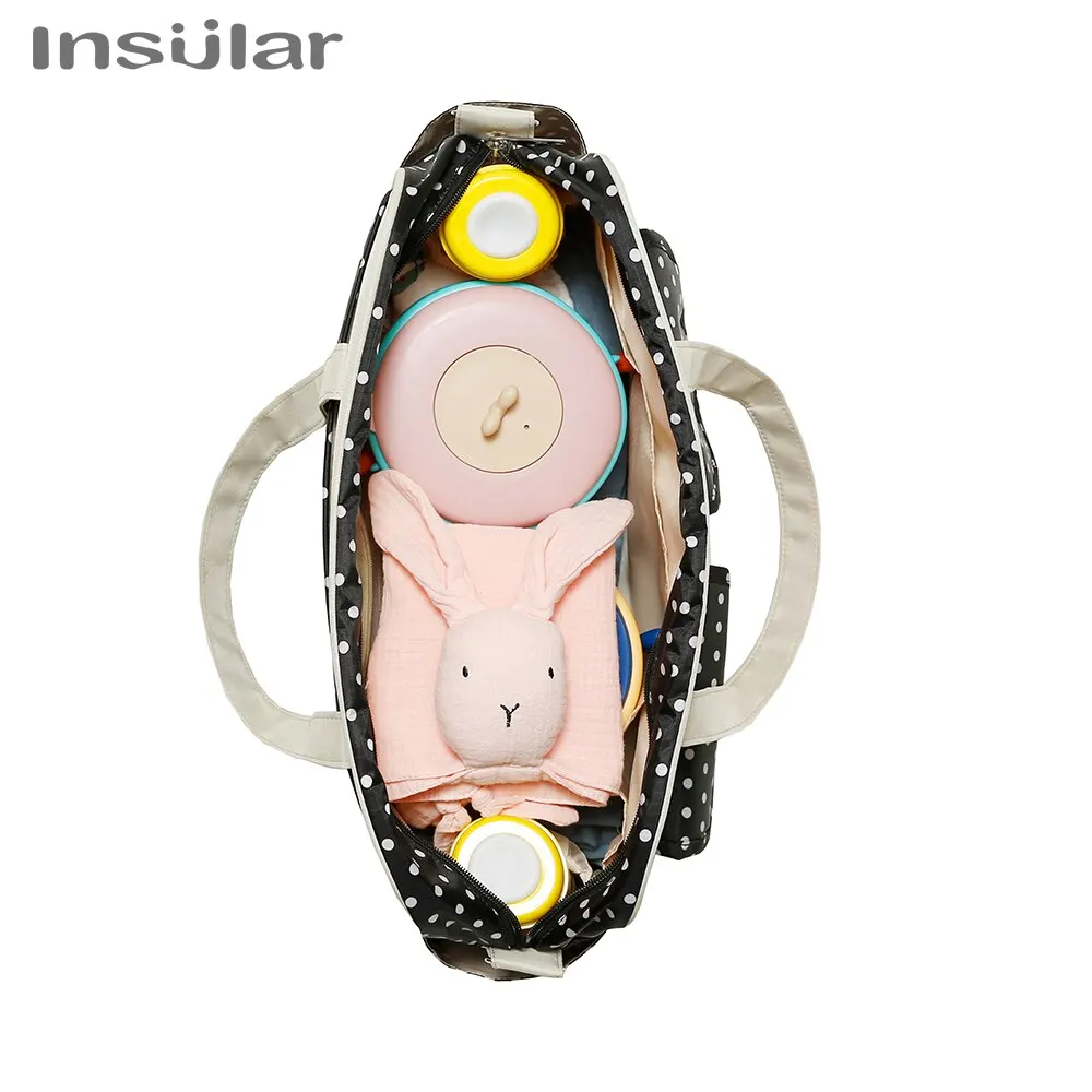 Fashion Print Diaper Tote Bag Baby Organizer Large Capacity Baby Nappy Bags for Mom Multifunction Travel Stroller Bag Baby Stuff 6