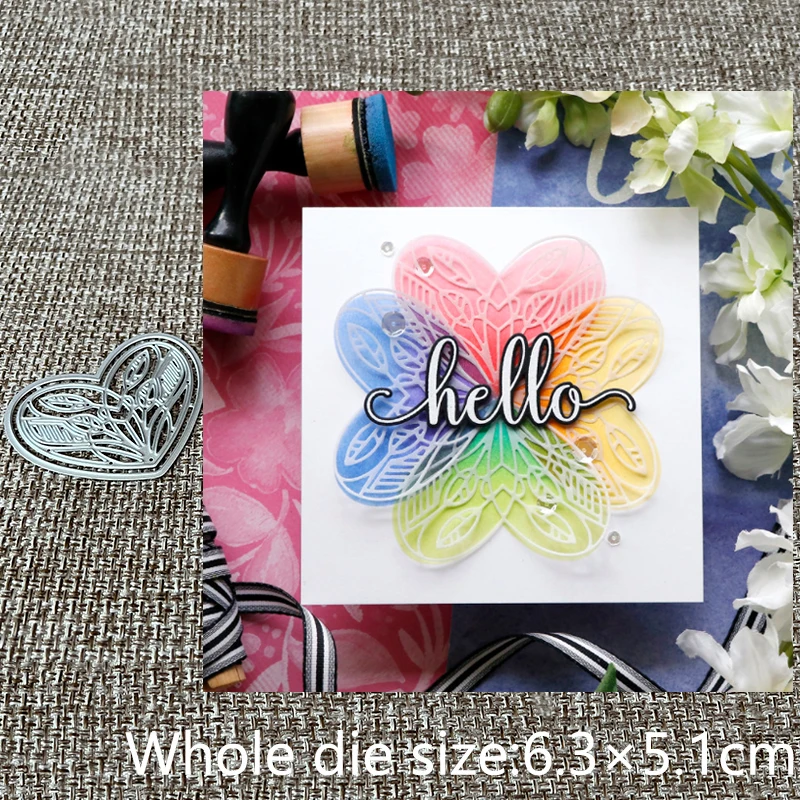 

Новый дизайн, металлический трафарет для рукоделия, пресс-формы, узор, сердце, украшение, скрапбукинг, высечки, альбом, бумажная карта, ремесло, тиснение