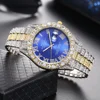 Hip Hop Iced Out Men Watch Luxury Rhinestone Quartz Watches Round Clock Unisex Wrist Watch Gift For Boyfriend Relogio Feminino 3