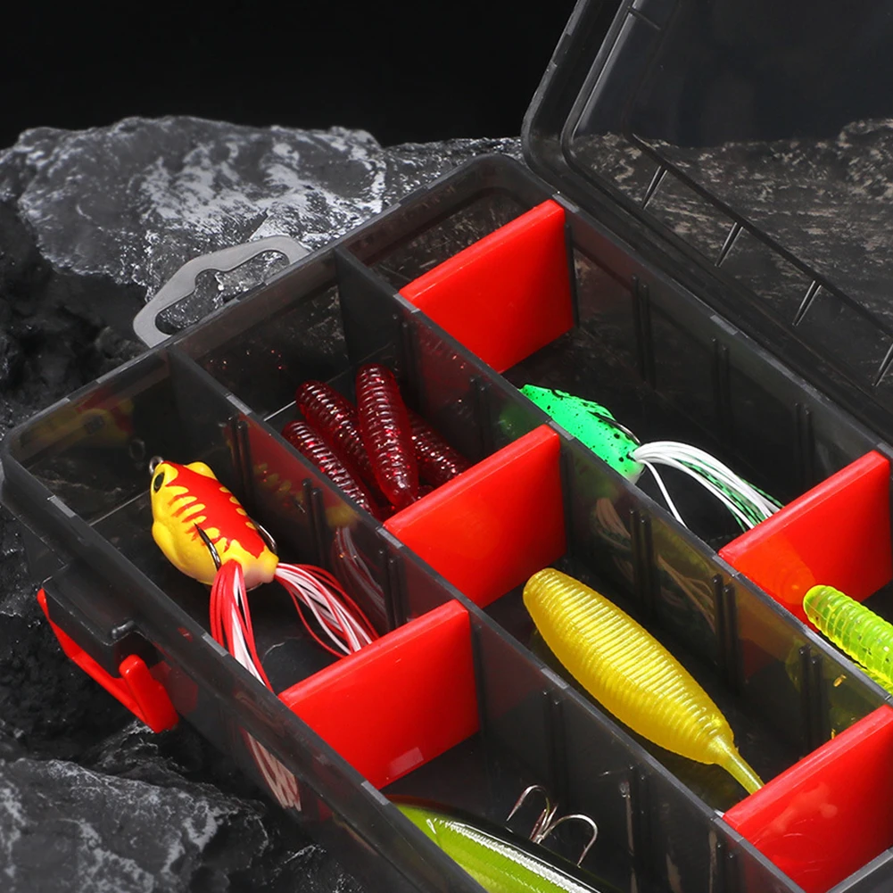 Cheap 1Pcs Insert Fish Bait Box Fishing Accessories PP Engineering Plastics  Baits Lure Hook Boxes Plastic Storage Case