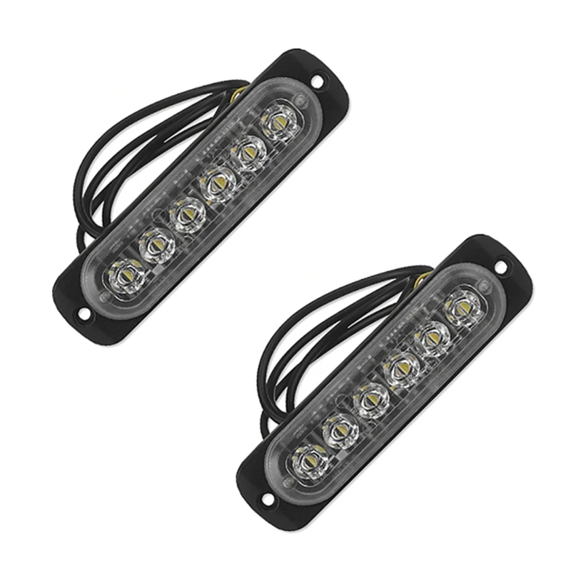 

2X 12V-24V 6LED Light Flash Emergency Car Vehicle Warning Strobe Flashing Blue