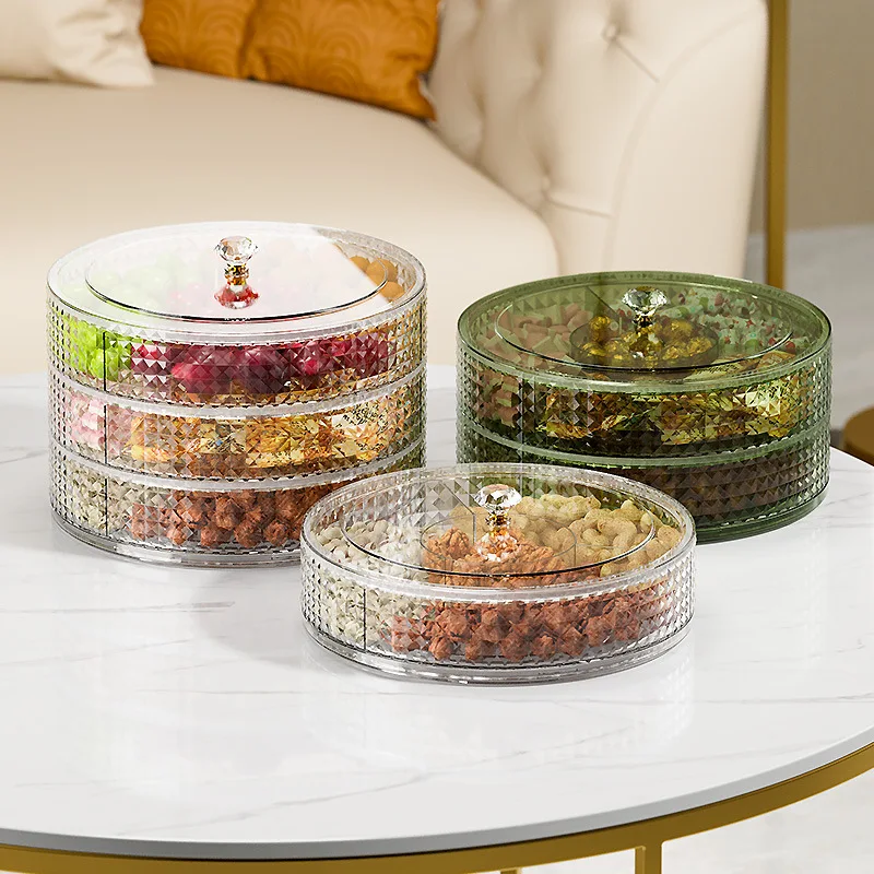 

Light Luxury Fruit Plate, Living Room, Tea Table, Candy Box, Divided Snack Storage Box, Melon Seed, and Dried Fruit Box