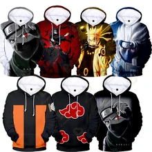 

Harajuku Anime Hoodie Sweatshirt 3D Print Uzumaki Akatsuki Sakura Kakashi Sasuke Kakashi Clothes Ninja Pullovers Boys/Girls Kids