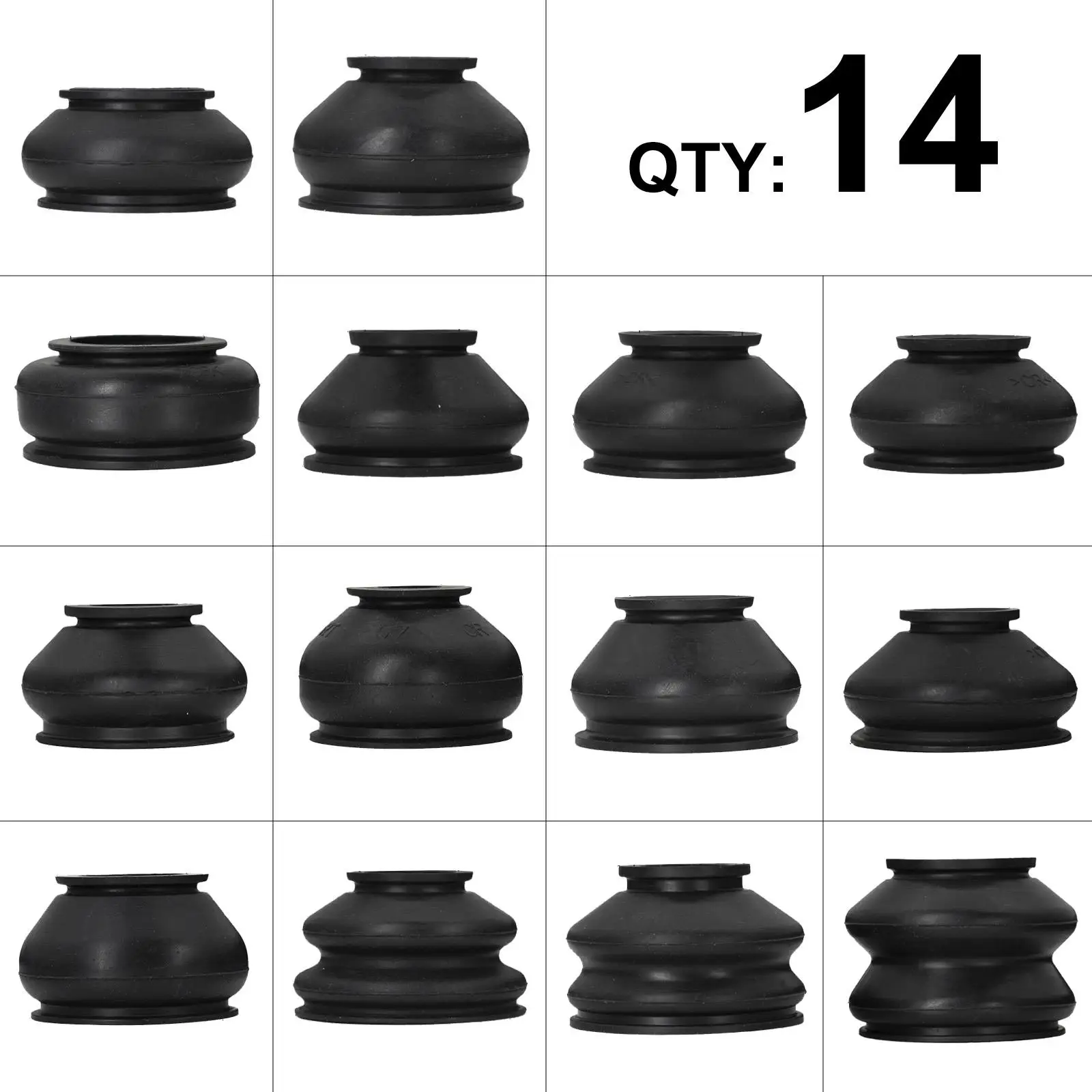 14x Universal Ball Joint Turn Rods Rubber Boot Dust Cover Replacement Control Arm Protector Car Suspension Steering Accessories
