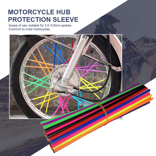 36Pcs 17cm Couvres Rayons Plastique Universels Protecteur anti-saleté pour  Motocross Moto Bicyclette Roue Rai Spoke