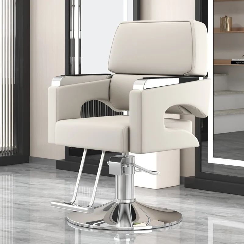 Cosmetic Swivel Barber Chairs Luxury Recliner Salon Vanity Barber Chairs Stylist Comfortable Silla Giratoria Barber Furniture