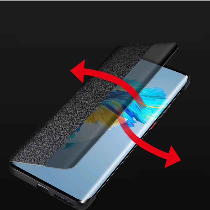 Elegant Leather Flip Case with Full Coverage Window View