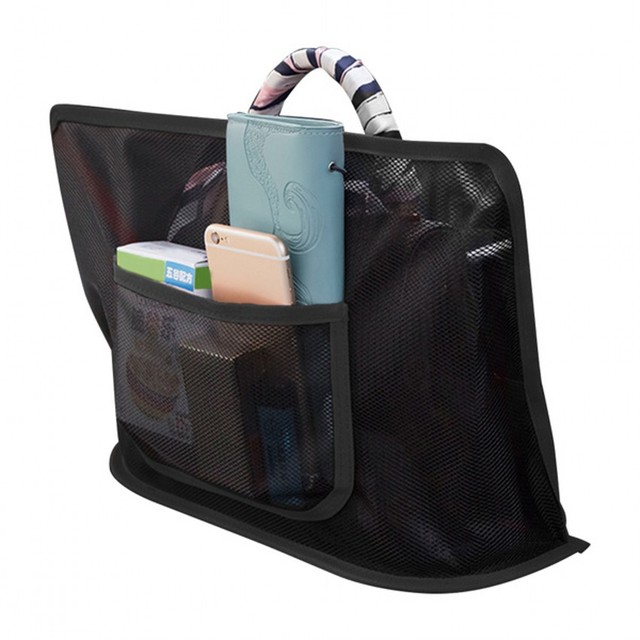 Seats Storage Net Bag Between Seats Divider Pet Barrier Car Interior Organizer Adjustable Handbag Pocket Auto Accessories