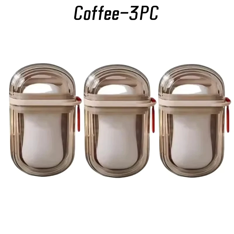 1/3PCS Portable Plastic Soap Dish for Travel Container Dish Tray with Drain Portable Holder with Cover