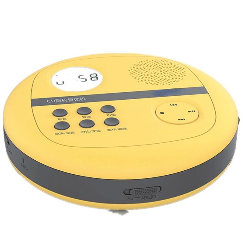 

CD Walkman with Speakers Leaning Machine Disc U Disk TF Card Player MP3 Audio Horn Portable HiFi Music LED Screen Usb Speaker