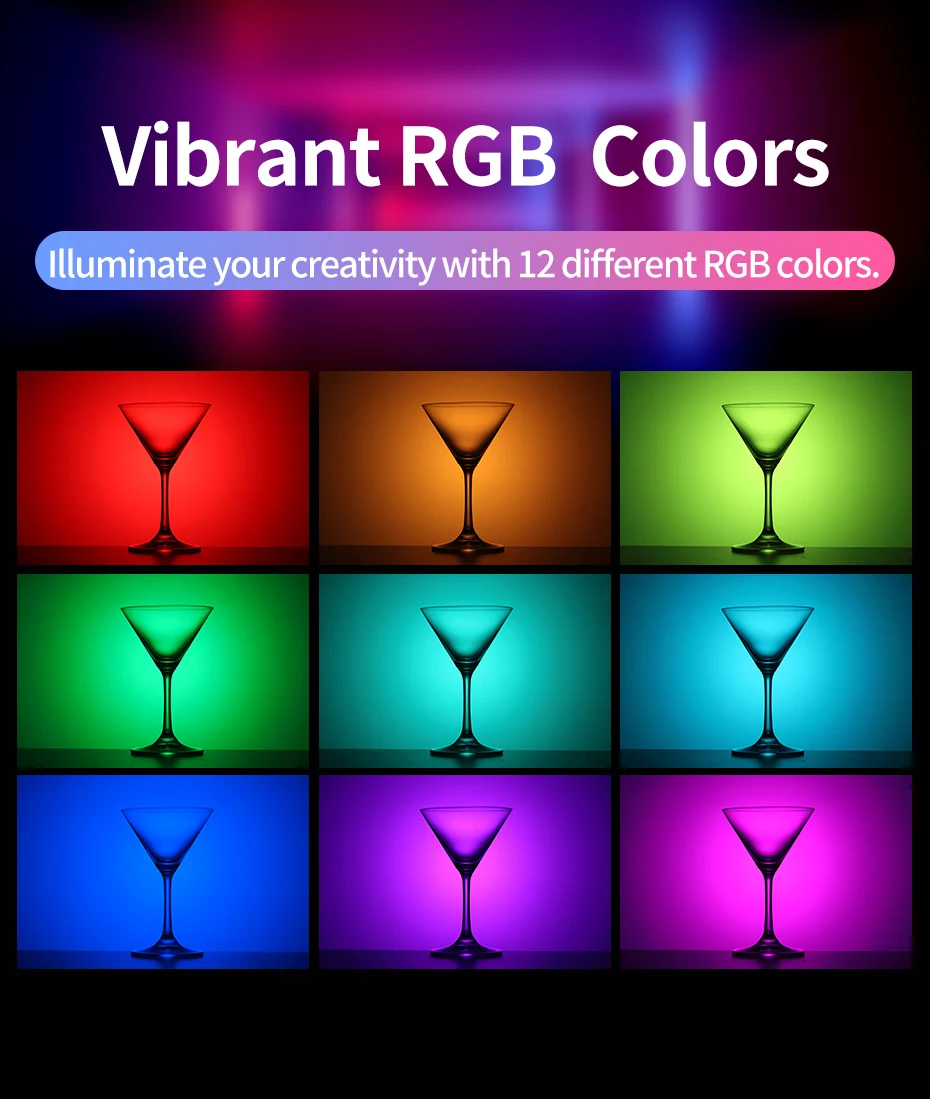 VL66 RGB Video Light 2500-6500K CCT 360° Rotatable 2000mAh Full Light with 1/4 S