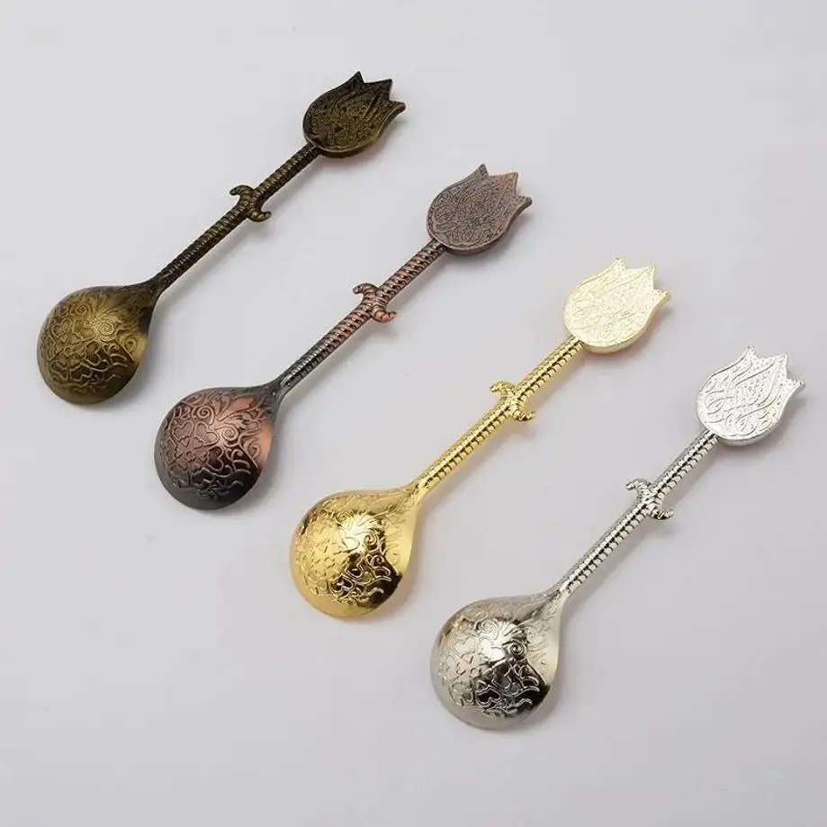 1 Pcs Fashion Luxury Diamond Stainless Steel Crystal Spoons Cup Stirring Eat Food Home Kitchen Tea Dessert Spoon