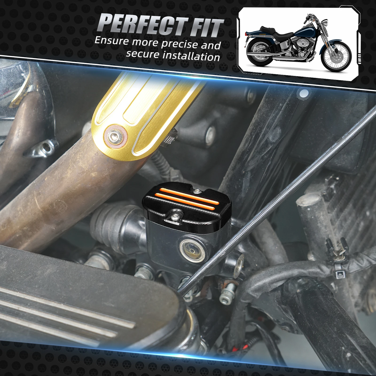 Hauptbremszylinderabdeckung hinten für Harley Touring 2008–2024 Street Glide Special FLHXS Road King Special FLHRXS Ultra Limited – Detail 4