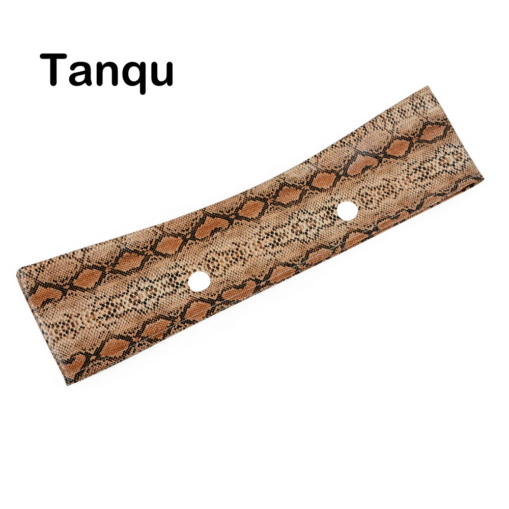 

TANQU New Faux Solid Snakeskin Grain PU Leather Trim Decoration for Classic Mini Obag O Bag Serpentine Trims for Spring season