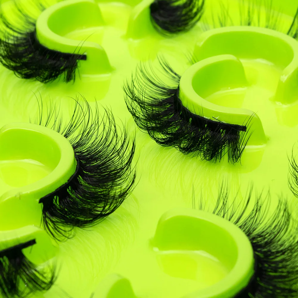 NEUE 6 Paar 8D-Nerzwimpern, 100 % tierversuchsfreie Wimpern, wiederverwendbare Wimpern, natürliche Wispy-Falsche Wimpern, Make-up-Streifen, flauschige Katzenwimpern – Detail 22