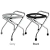Portable Camping Toilet Foldable Folding Toilet Stainless Steel Elderly Toilet Stool Pregnant Woman Toilet Stool for Camping/Car 5