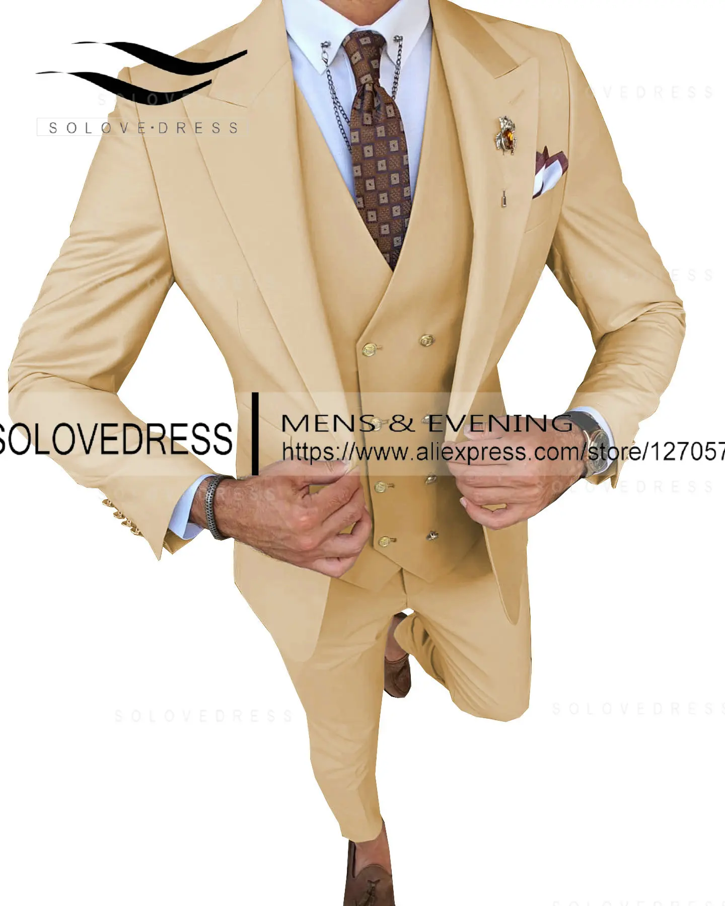 Рисунок 6 - Облегающие модные мужские костюмы из 3 предметов