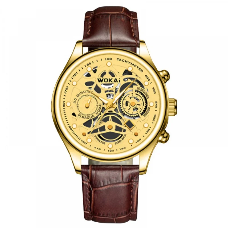 

2023 New wokai business watch Quartz sports watch leisure belt men's watch men's watch