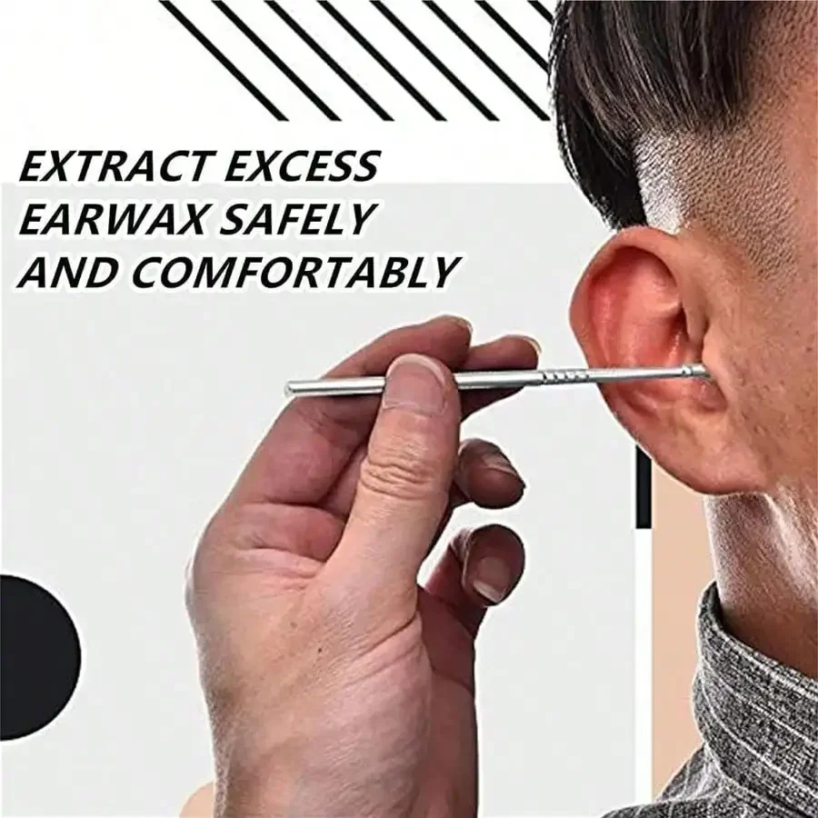 Stainless Steel Ear Cleaning Tools Set With Spring Spiral Design