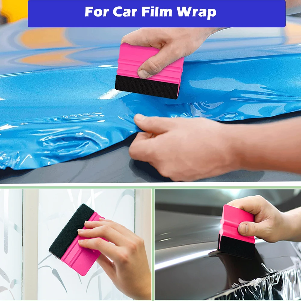 ALIWRAP 10 Stück Vinyl-Abzieher Filz-Applikator Schaber für Vinylfolierung Autoaufkleber Carbonfolie Installation Fensterfolie Tönung – Detail 17