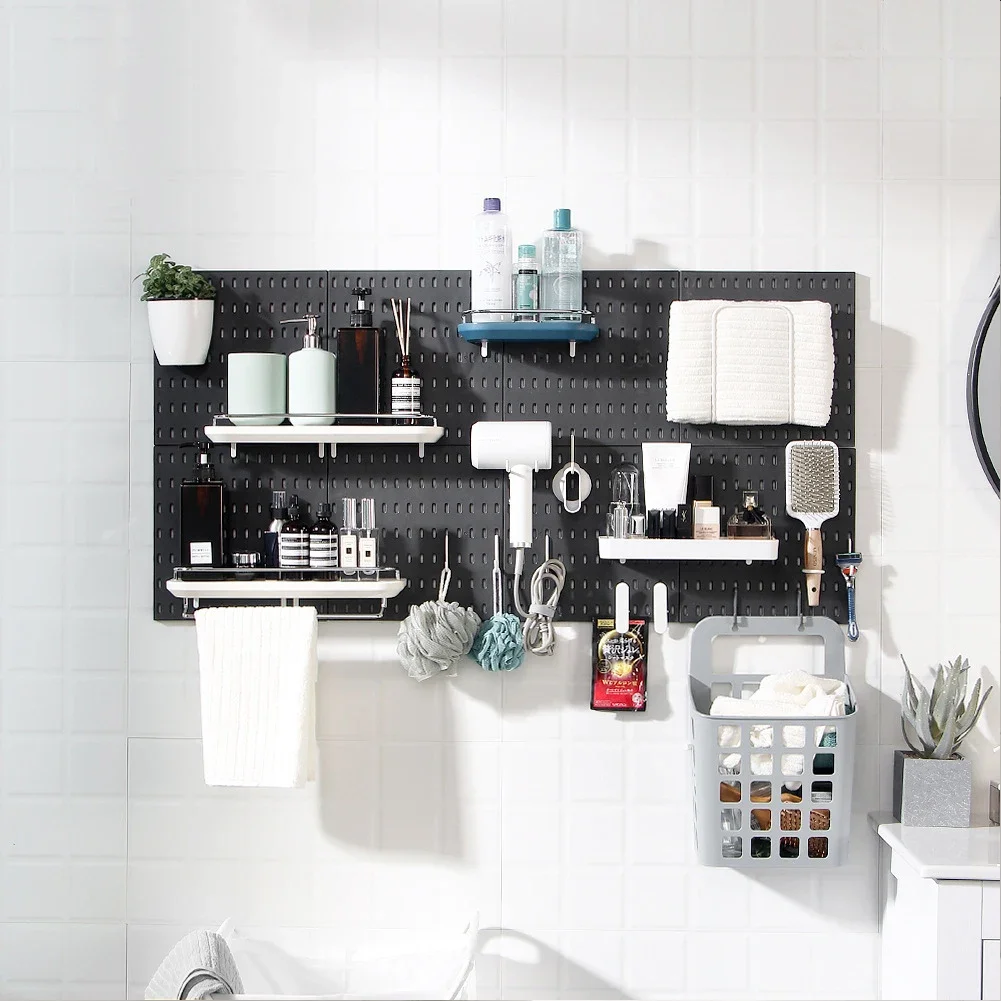 Versatile Wall-Mounted Pegboard Organizer for Home and Office Storage
