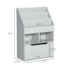 Kids Storage Bookcase Stand w/ Display Shelves & Drawer for Toys & Books, Grey 3