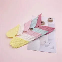 30Pcs/Lot Candy Color Shiny Angel Wing Padded Applique For DIY Clothes Hat Cosplay Decoration Patches Hair Clip Accessories