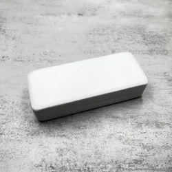 Elegant Japanese - Inspired Minimalist Glasses Case - Durable, Portable Hard Shell Design (White)