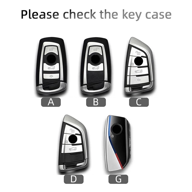 Alloy Style Car Key Case Cover Shell Fob for BMW X1 X3 X5 X6 X7 1 3 5 6 Series G20 G30 G11 F15 F16 G01 G02 F48 Accessories key case,car key shell,car key,key shell