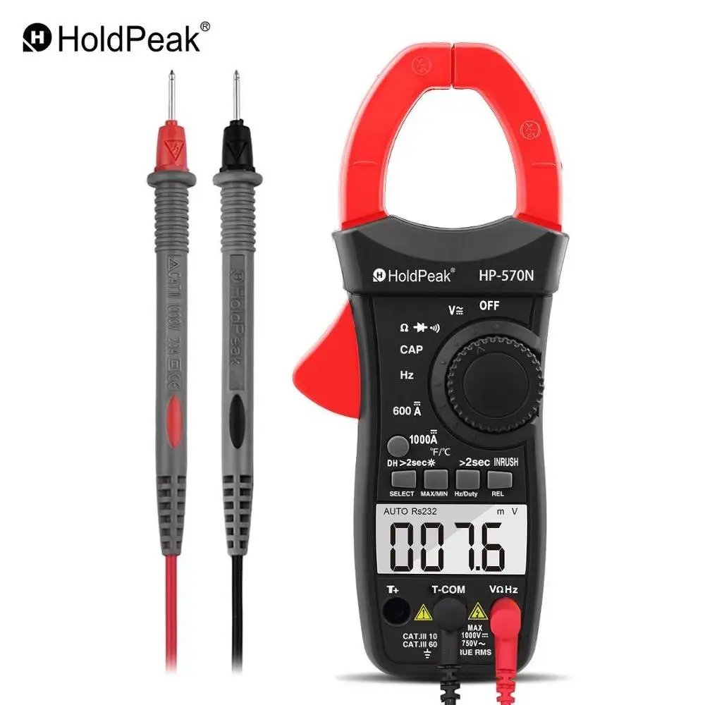 HoldPeakHP570NAutoRangeDCACDigitalClampMeterMultimeter