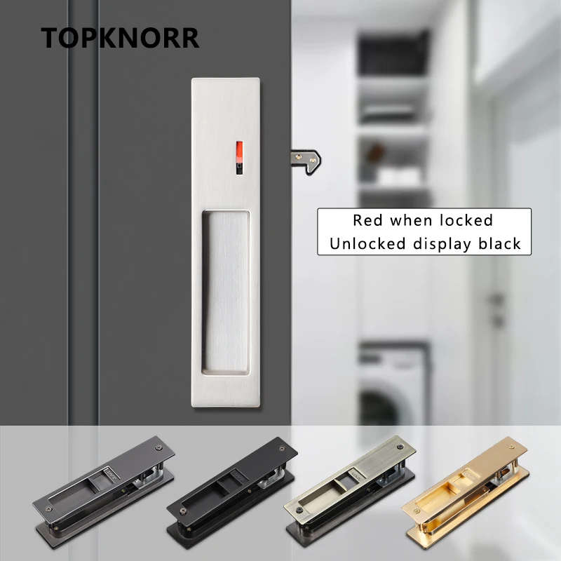 Sliding Door Lock Invisible Push-pull Hook Lock Wooden Door Invisible Handle Bathroom Kitchen Wooden Door Wardrobe Hidden Handle