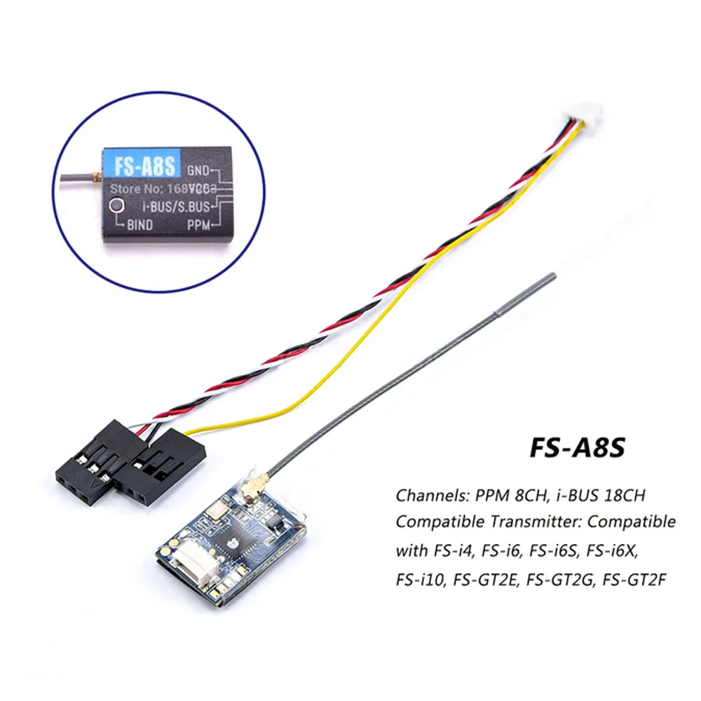 FS iA6 iA6B iA10B RX2A FS-GR3E Fli14 X6B A8S R6B 수신기 라디오 컨트롤러 (플라이스카이 I6 I6X I6S RC FPV 드론 비행기용)