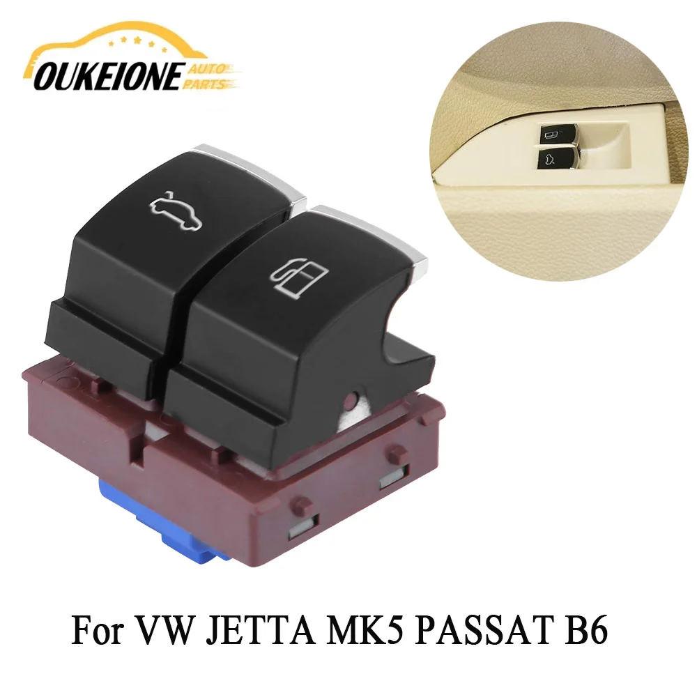 Chrome Gas Fuel Tank Door Trunk Release Switch Button For Volkswagen Vw Jetta Mk5 B6 Passat Cc