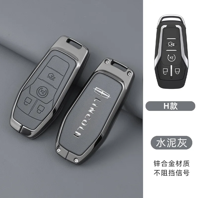 Estuche para llaves con hebilla de metal de alta gama para llaves de automóvil Lincoln Mkc Mkz 2014, funda para llaves de 15 estilos, protección de calidad superior
