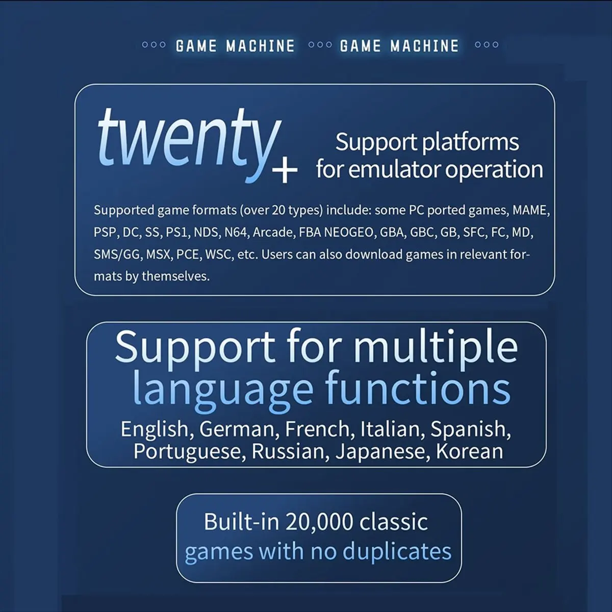 A10R J36 울트라 레트로 휴대용 게임 콘솔 64G 20000 게임 3.5인치 비디오 휴대용 게임 플레이어 20개 이상의 시뮬레이터 지원 A