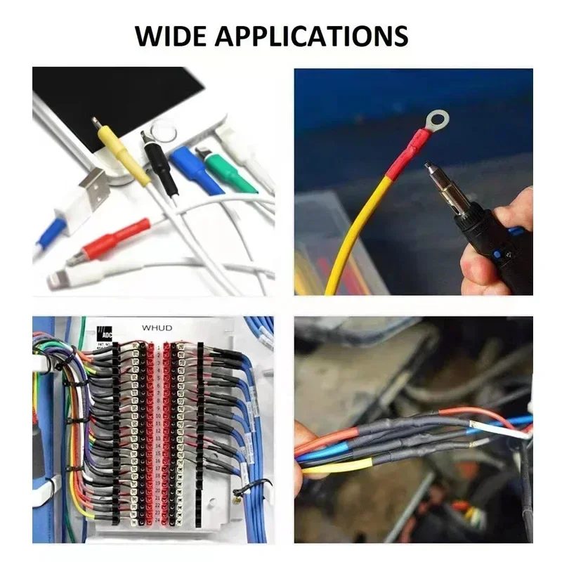 Heat Shrink Tubing 127/164/280/560pcs Insulation Heat Shrink Wrapping Kit Electrical Connection Wire Cable Sleeving 2:1