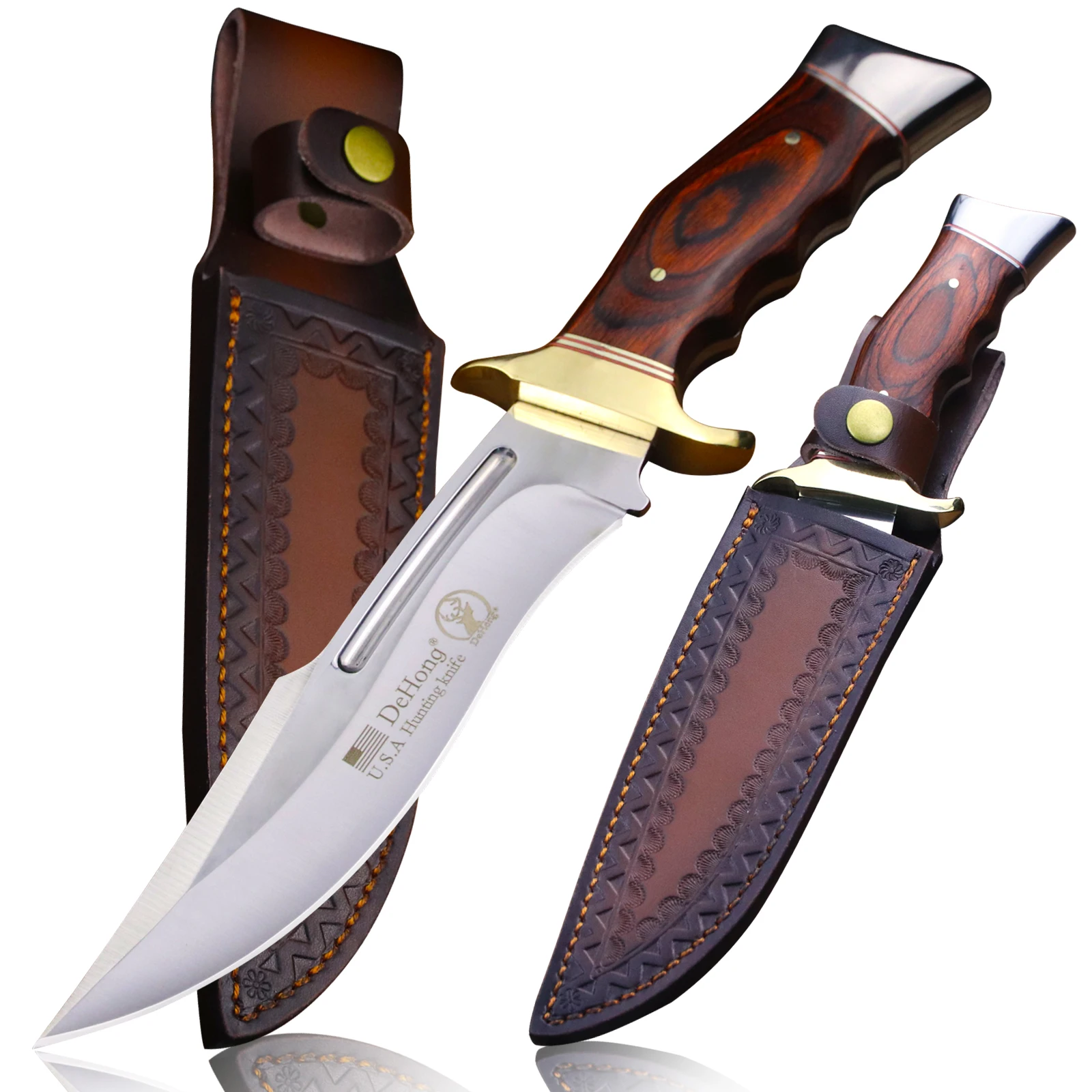 （DEHONG ） U.S.A SA78 highend enhanced hunting straight blade rescue knife camping straight