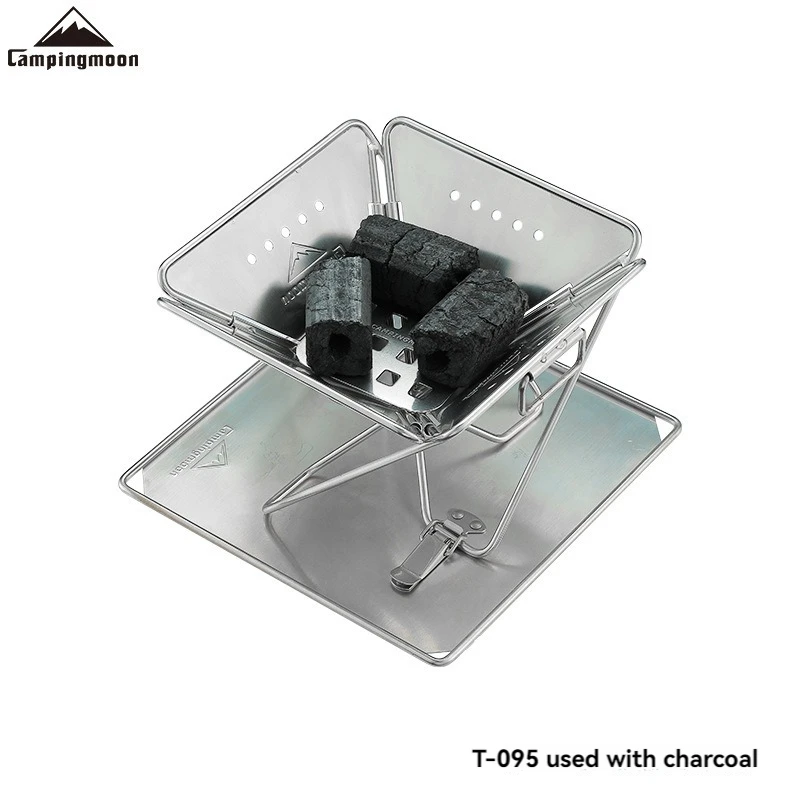 CAMPINGMOON X-MINI Barbecue Grill Burner Thickened Stainless Steel Material High Temperature Resistant Oven Charcoal Plate