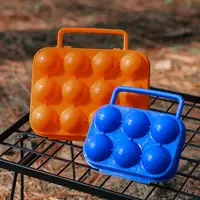 6 Grid Egg Storage Box with Handle Large Capacity Egg Holder Portable Shockproof Egg Carrier Case for Kitchen Outdoor Camping 2