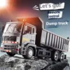 New In Stock Black Remote-Controlled Dump Truc Large Alloy Rc Dump Truck Engineering Truck Boy Outdoor Toy Birthday Gift 2