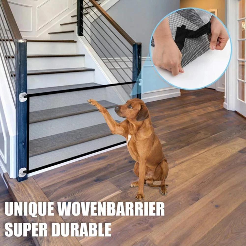  Puerta para perros para escaleras Puertas para mascotas para la  casa: Puerta de malla para perros para puertas, escaleras, seguridad  interior 30 pulgadas de alto, 30 pulgadas de ancho : Productos